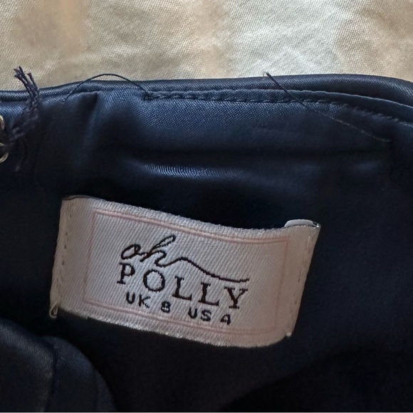 Oh Polly Dark Blue Corset Diamente Mini Dress - Picture 5 of 5